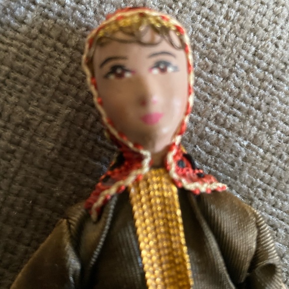 SABRA Other Vtg Handmade Sabra Israel Doll Jewish Woman With Basket